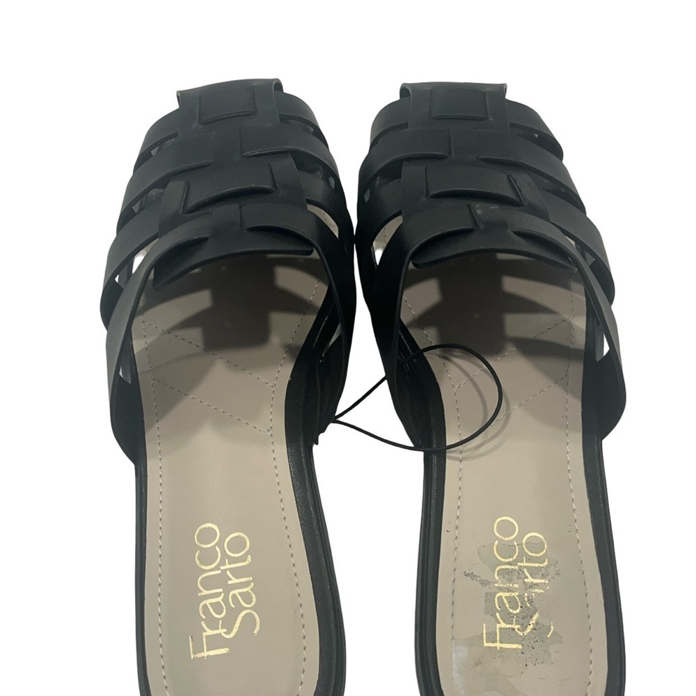 Franco Sarto Black Woven Sandals. Size: 8M. NWOT. Great Condition. - Picture 3 of 6